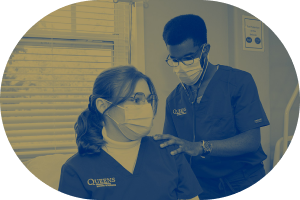 Nurse with patient